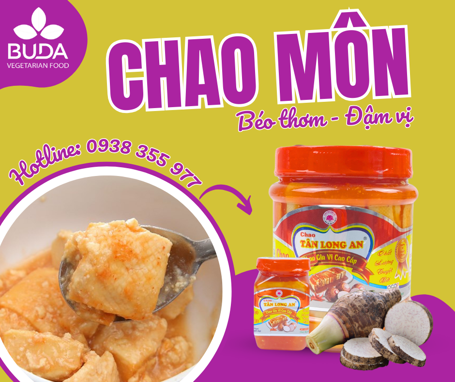 Chao môn trung 350gr/ hủ - 24 hủ/thùng vui lòng liên hệ hotline 0938.355.977 để có giá tốt nhất cho sỉ, lẻ