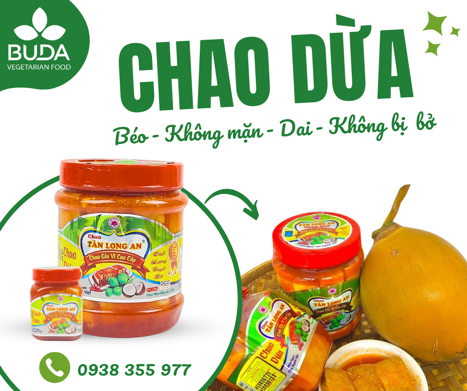 Chao dừa trung 350gr/ hủ - 24 hủ/thùng vui lòng liên hệ hotline 0938.355.977 để có giá tốt nhất cho sỉ, lẻ