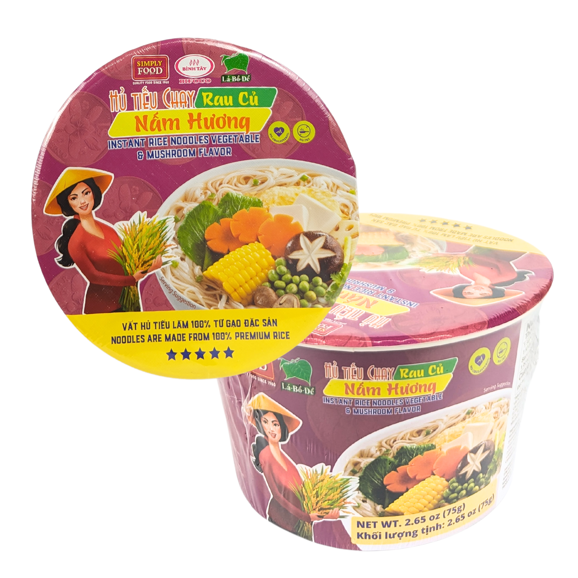 Hủ tiếu chay rau củ nấm hương