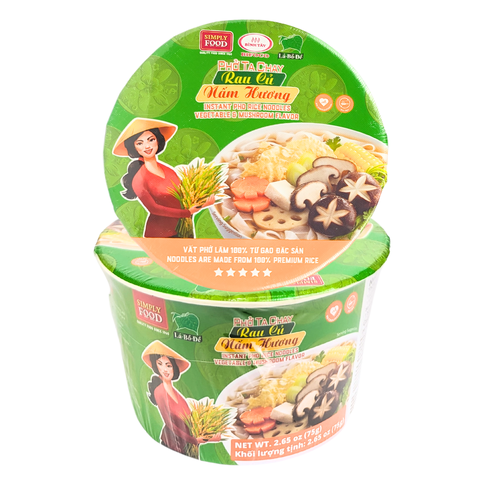 Phở ta chay rau củ nấm hương