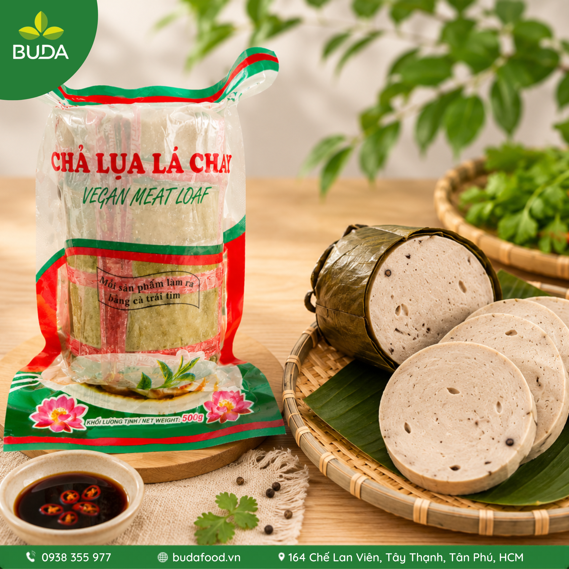 Chả lụa lá chay 500g Thanh Dũng - Thực phẩm BUDA