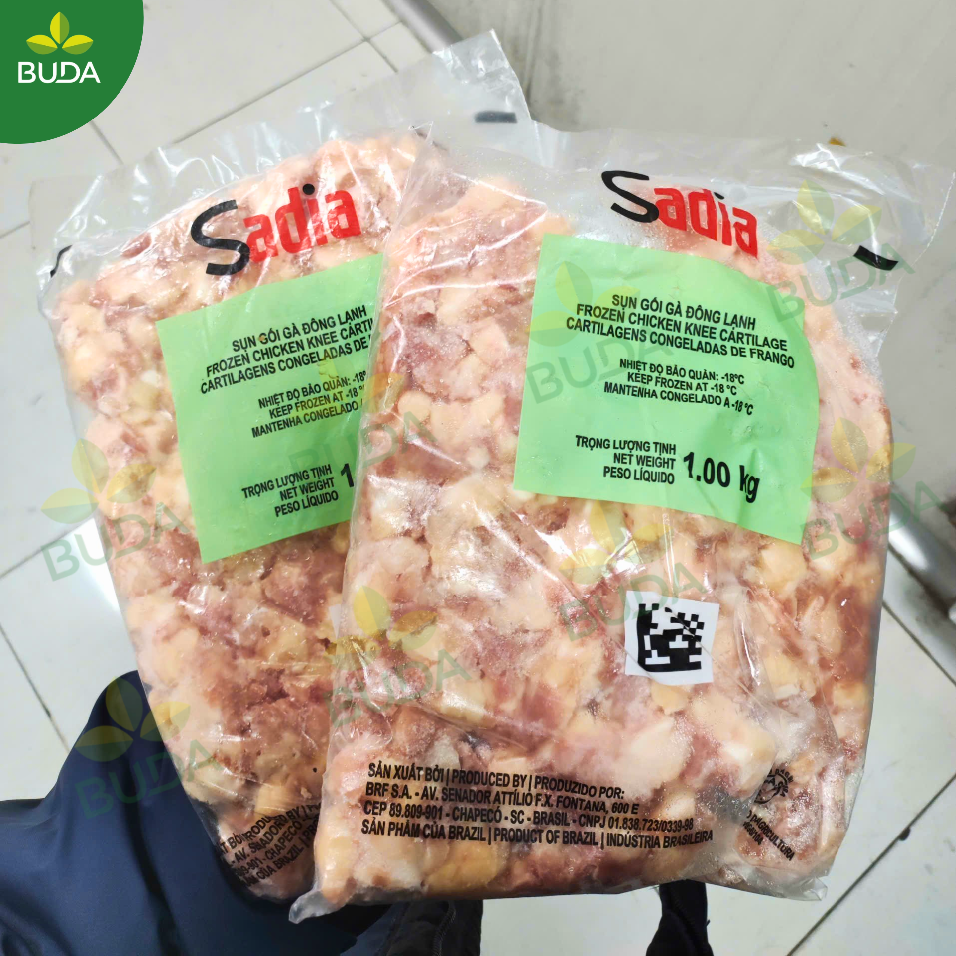 Sụn gà đông lạnh (Sụn gối) hiệu Sadia nhập khẩu từ Brazil 1kg/gói