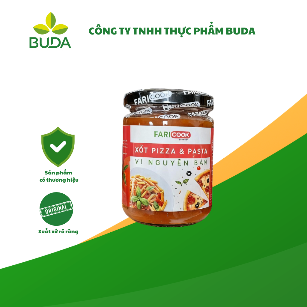 Sốt pizza & pasta - vị nguyên bản 240gr/hủ thủy tinh - Faricook