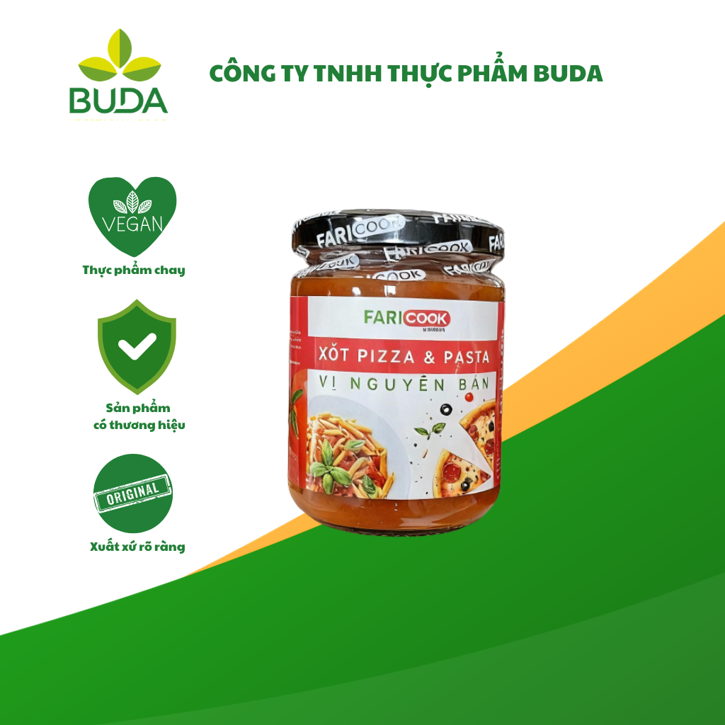 Sốt pizza & pasta - vị nguyên bản 240gr/hủ thủy tinh - Faricook